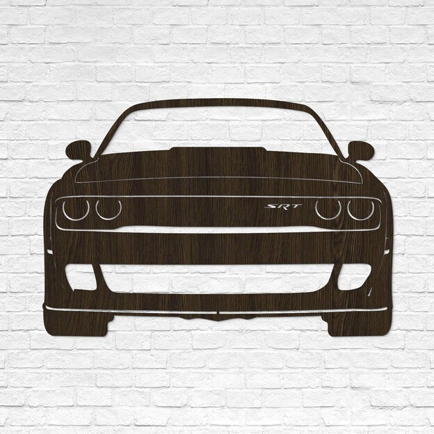 Wooden 3D Wall Art - Dodge Challenger SRT