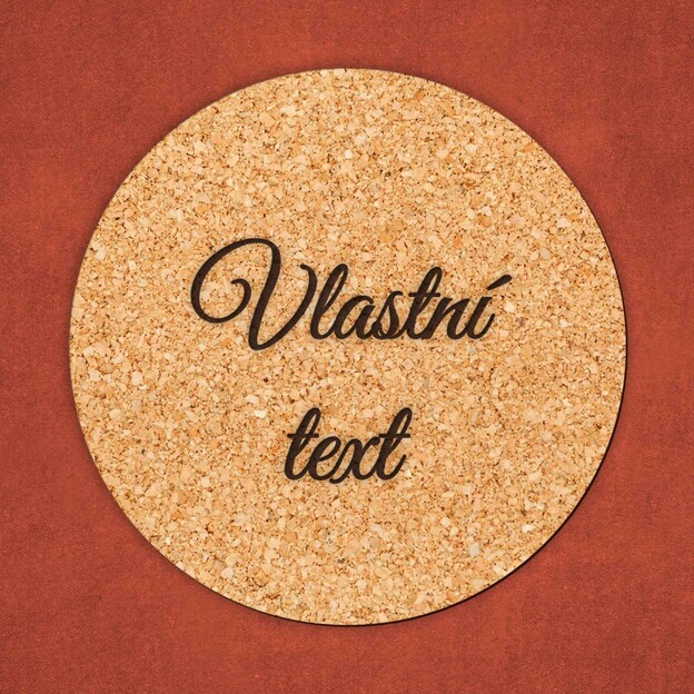 Korkový podtácek s vlastním textem