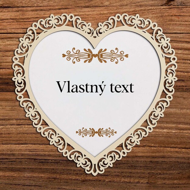 Drevené srdiečko s vlastným textom