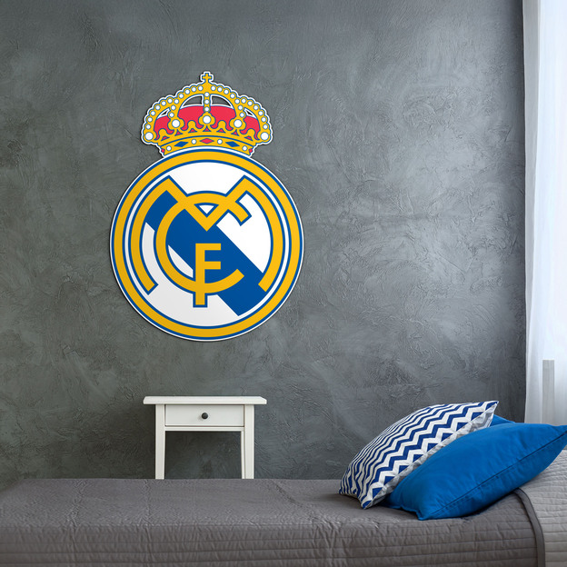 Wooden wall logo - FC Real Madrid