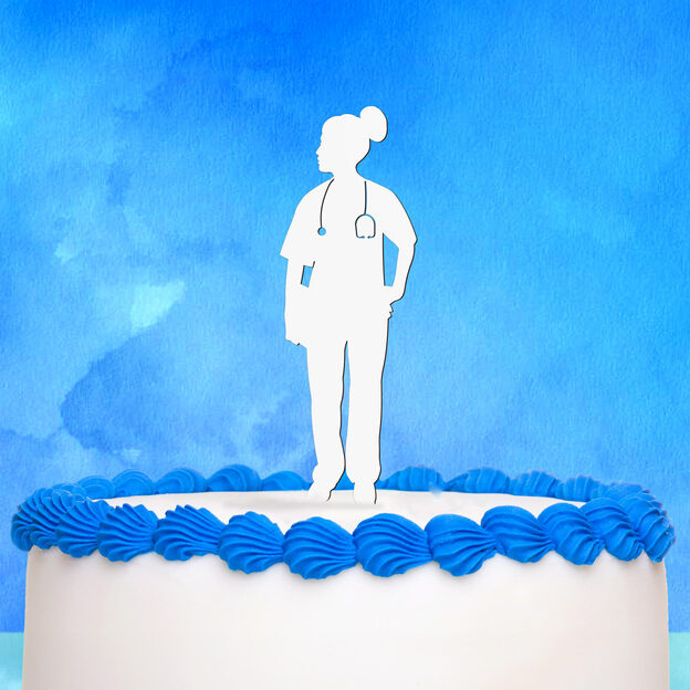 Torta dísz névvel - Nővér/Orvos
