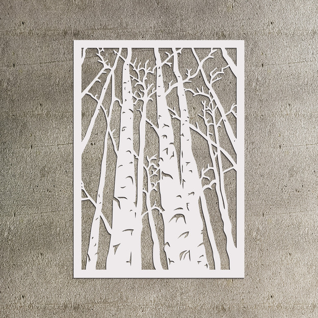 Wooden Wall Art - Birches
