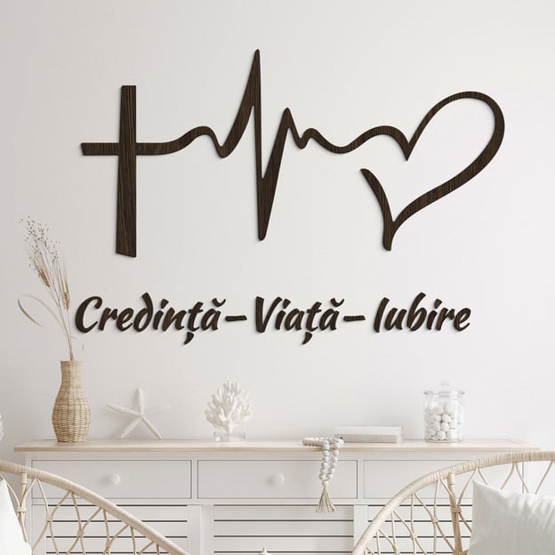 Autocolant de perete - Credință, Viață, Iubire