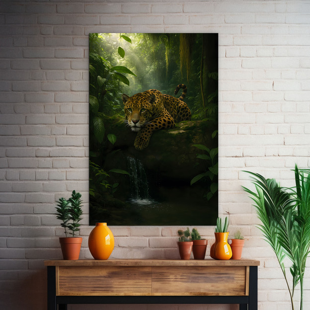 Wooden Wall Art - Jaguar in the Jungle