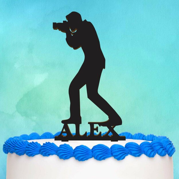 Zápich do torty s menom - Figúrka Fotograf