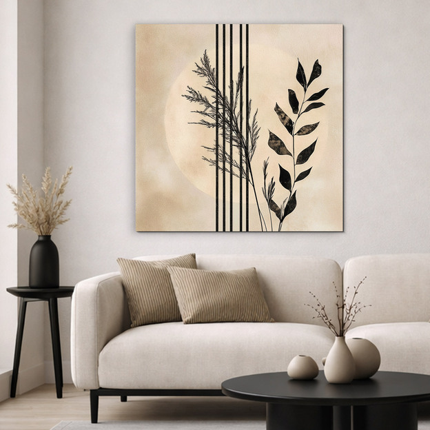 Artistic painting - The connection of nature and geometry