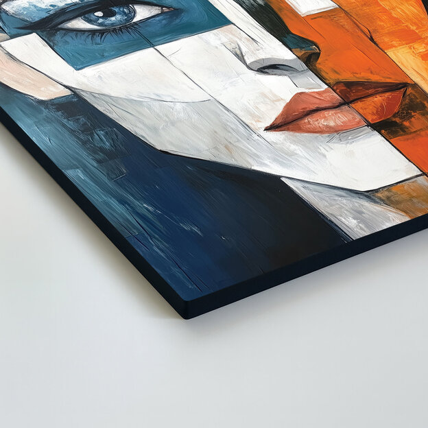 Tablou abstract din lemn - Portret feminin