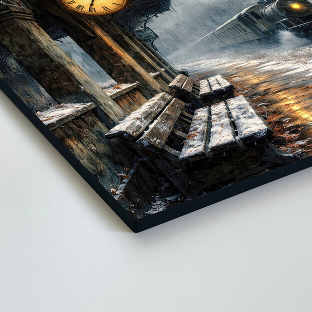 Drevený obraz vlaku - Posledná zastávka