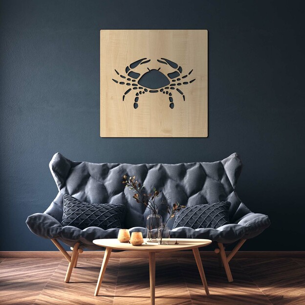 Wooden Wall Decor - Zodiac Sign Cancer