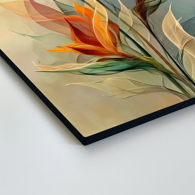 Fából készült kép - Absztrakt virágok