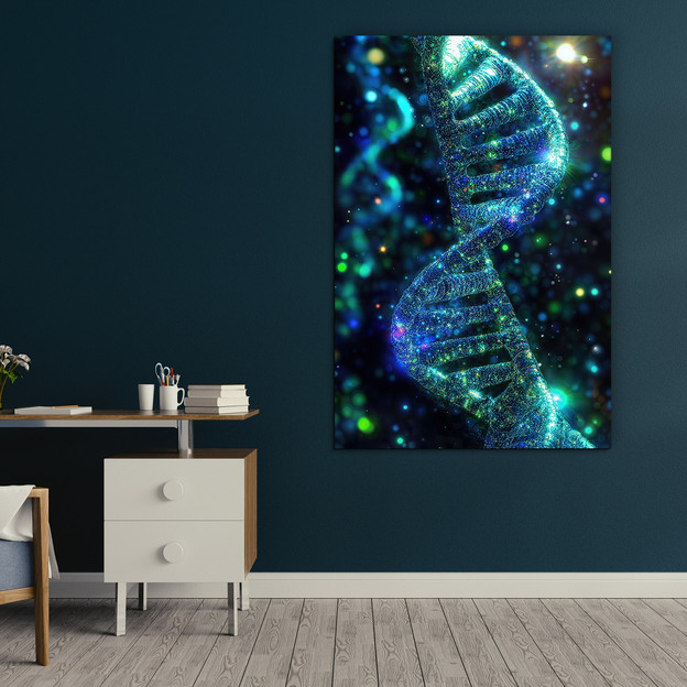 Drevený obraz - DNA