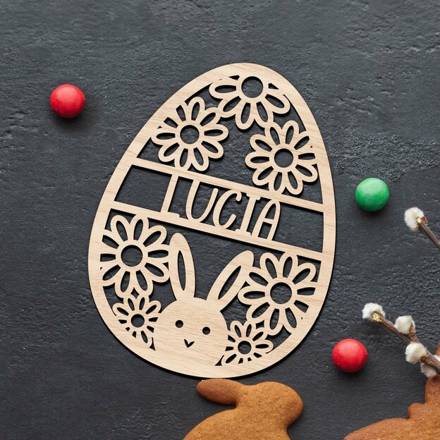 Wooden Easter Egg with Name