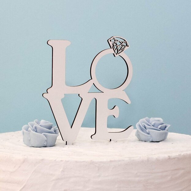 Nápis na dort - Love s diamantem