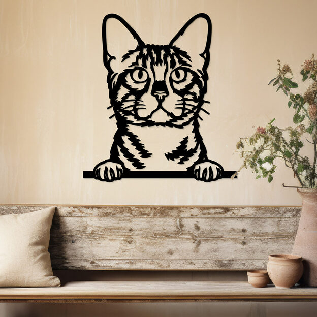 Wooden Wall Decoration - Bengal Cat