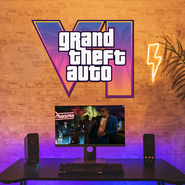 Drevené logo na stenu - GTA VI
