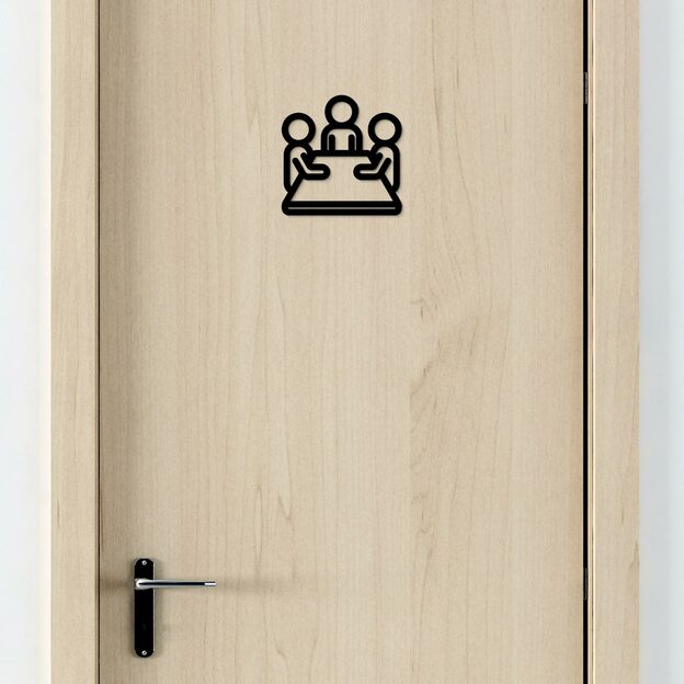 Wooden Door Sign - Meeting Room