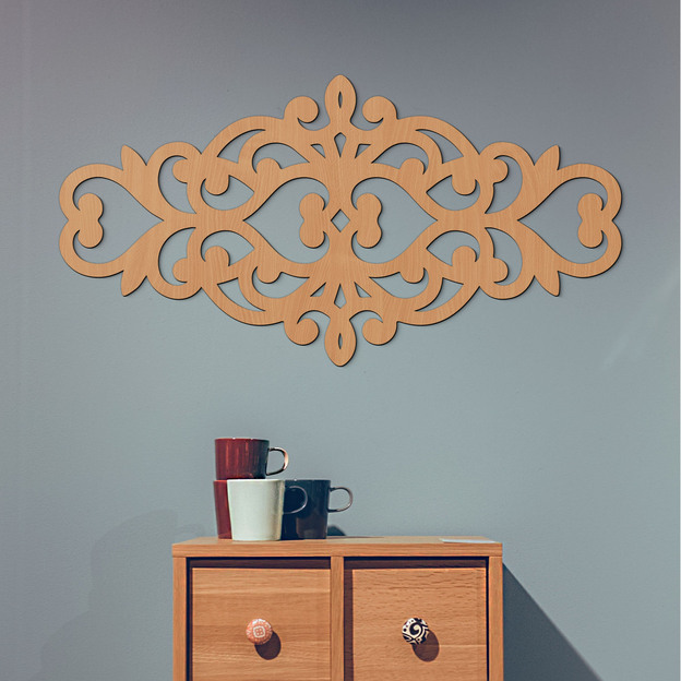 Wooden Baroque wall ornament