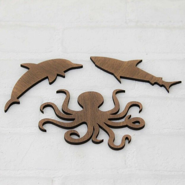Sea Life Wall Art - Dolphin, Shark, Octopus