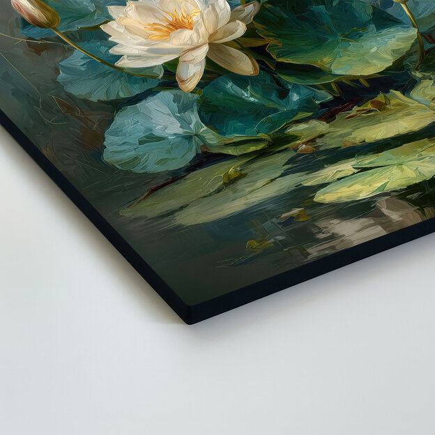 Tablou de lemn - Nufărul înflorit