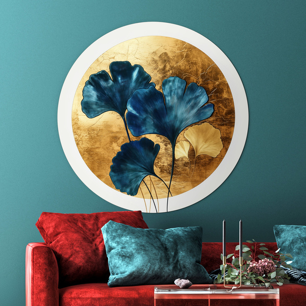 Round Wall Art - Ginkgo