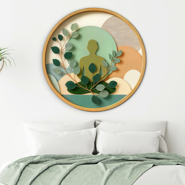 Wooden Zen Buddha image - Harmony