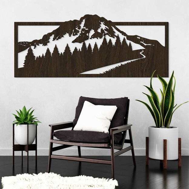 Wooden Wall Art - Mountain Peak