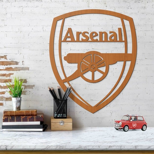 Wooden Football Club Logo - Arsenal