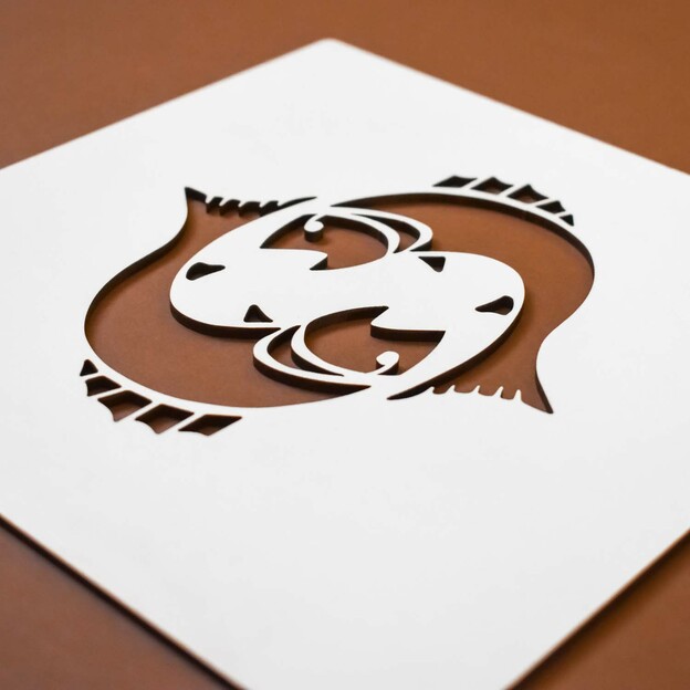 Wooden Wall Art - Zodiac Sign Pisces