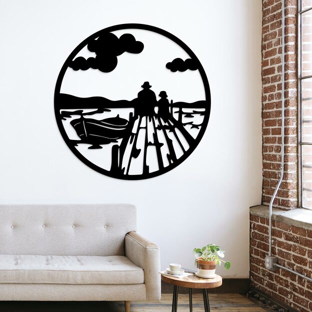 Wooden Wall Art - Fisherman