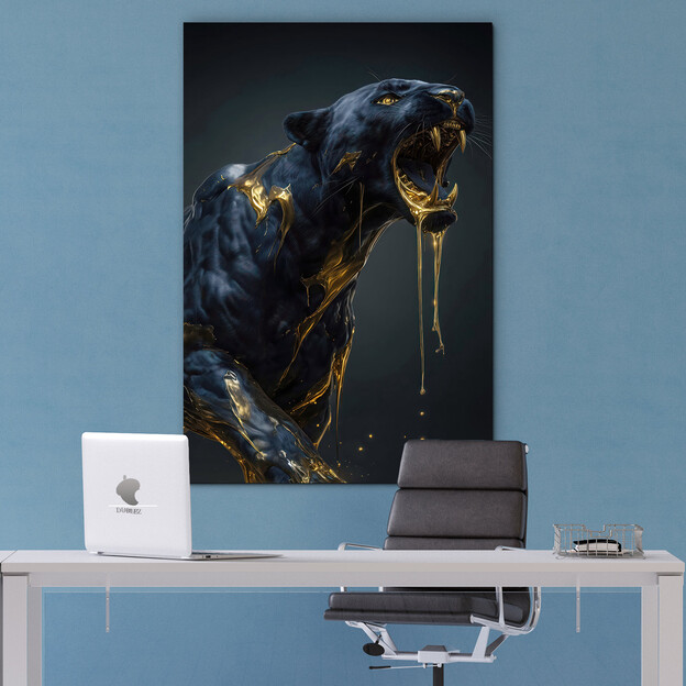 Design black-gold painting - Beast