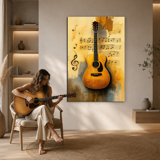 Vintage obraz - Gitara