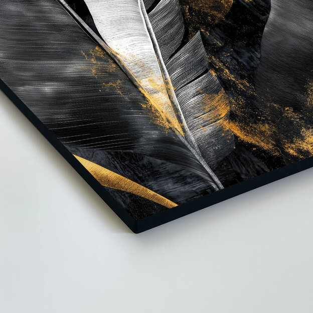 Modern kép - Arany trópusi levelek