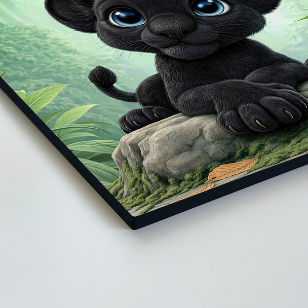 Drevený obraz zvieratko džungle - Puma