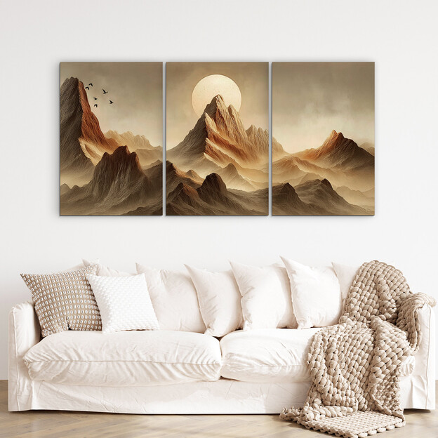 Modern 3-piece painting - Mountains