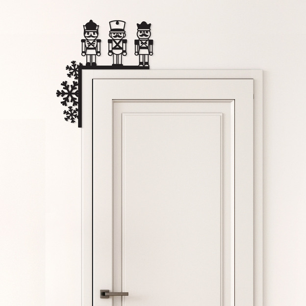 Vianočná dekorácia na dvere - Luskáčik