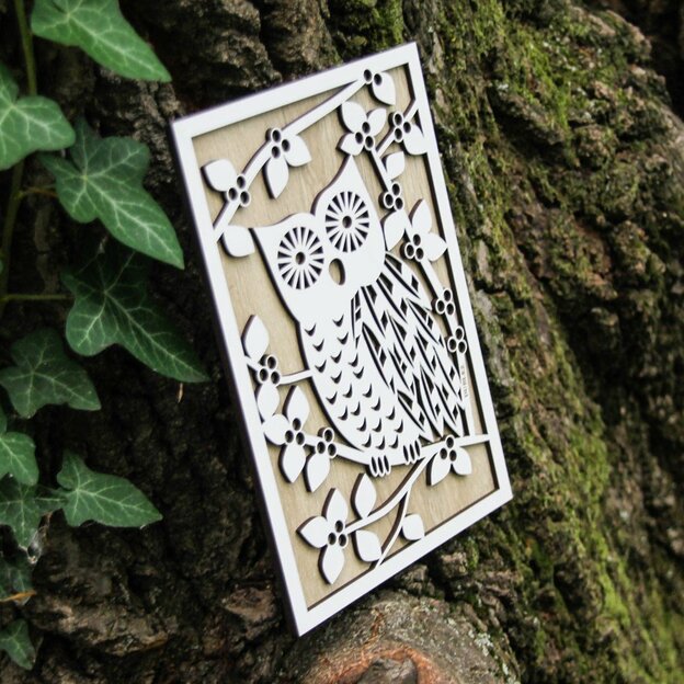 3D Wall Art from Wood - Owl