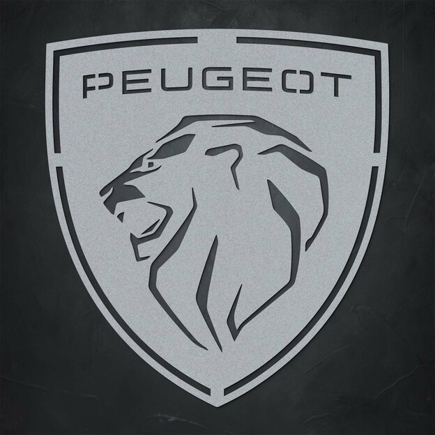 Tablou din lemn - Peugeot - Sigla