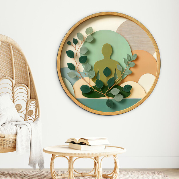 Wooden Zen Buddha image - Harmony