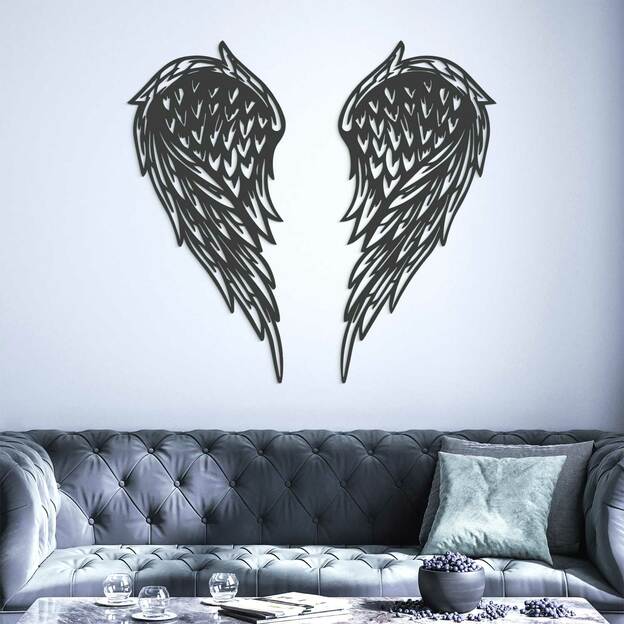 Wooden Angel Wings on the Wall