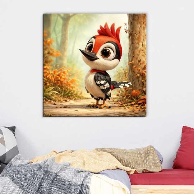 Detský obraz - Veselý ďateľ