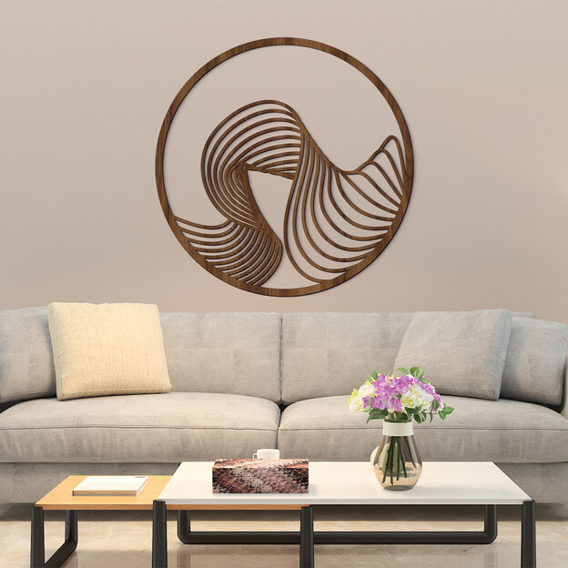 Vyrezávaný abstraktný obraz - Línie nekonečna