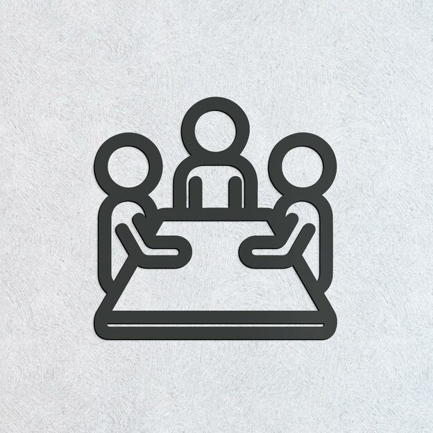 Wooden Door Sign - Meeting Room