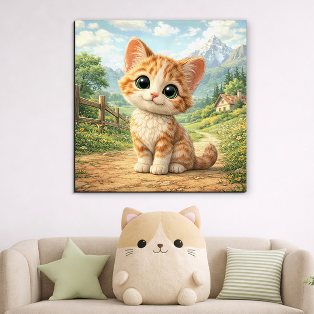 Detský obraz - Ryšavé mačiatko