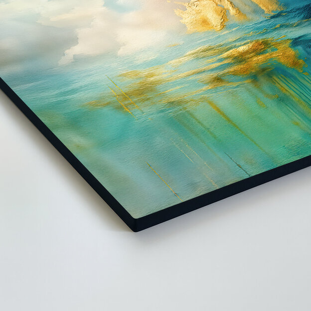Modern abstract painting - Golden horizon