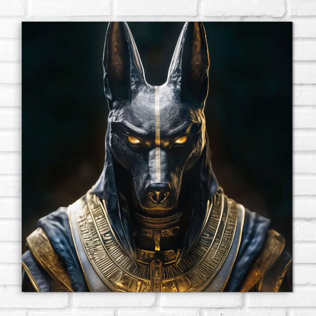 Wooden Wall Art - Egyptian God Anubis