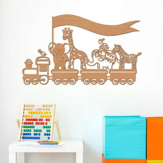 Wall Sticker for Kids - Animals on the Train