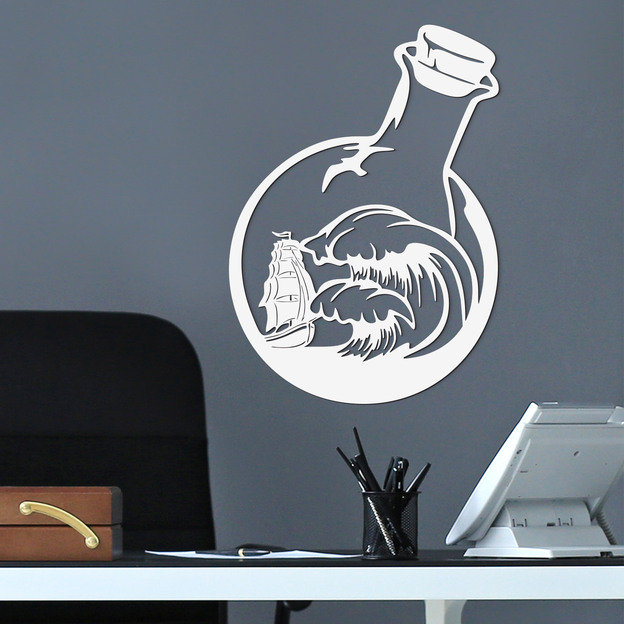 Wooden 3D picture - Sailboat in the waves