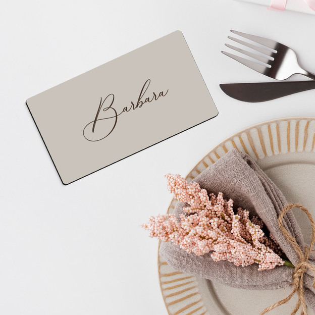 Gravírovaná svatební jmenovka ze dřeva - Elegance