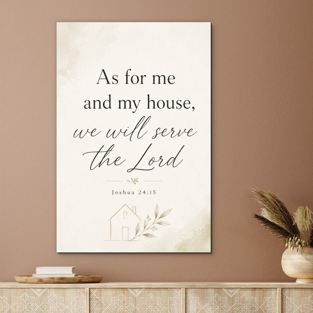 Křesťanský obraz s citátem - My house