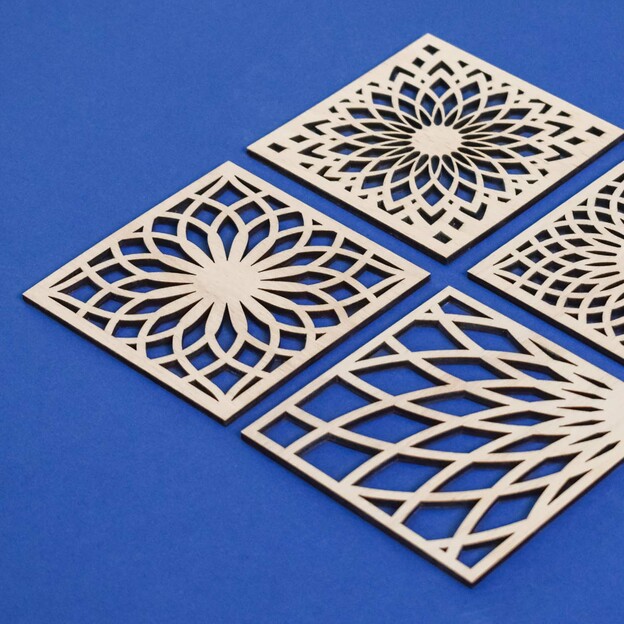 4 db virágos söralátét